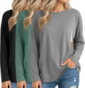 3 Pack Women's Nursing Breastfeeding Tops, Long Sleeve Maternity Shirts by Sweetyweee