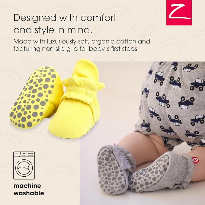 Zutano Organic Baby Booties Newborn Infant, Lost Baby Socks Solution, 18-24 - Image 2