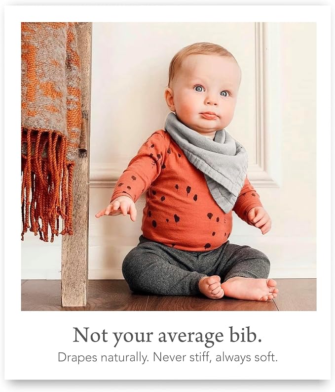 Kishu Baby Indi Organic Baby Bandana Bibs – Fairtrade 4-Way Reversible Drool - Image 5
