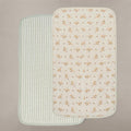 Oilo Burp Cloth 2-Pack Set, Organic Premium Cotton 4-Way Muslin, Luxuriously by foryourdreamiestbabyroom