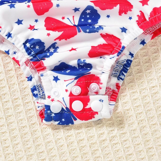 Toddler Girl Baby Ruffles Mermaid Fish Scale Swimsuit One Piece Swimwear - Image 6