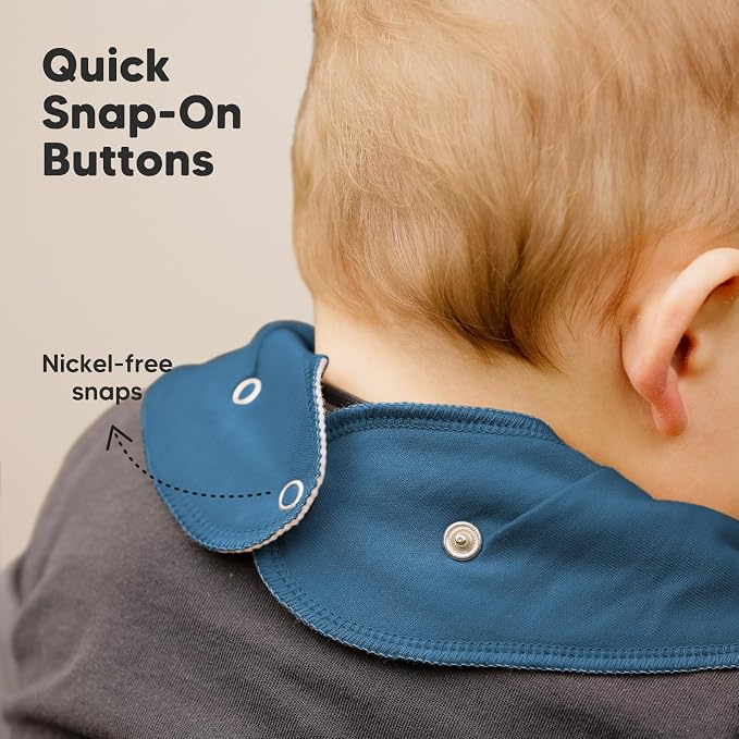 8-Pack Organic Baby Bandana Bibs - Image 8