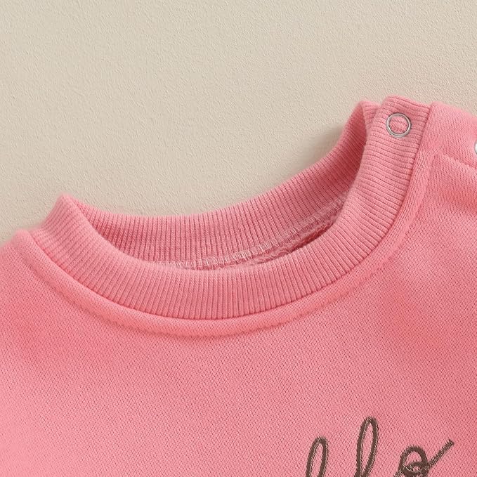 VISGOGO Newborn Infant Baby Boy Girls Oversized Romper Little Dude Sweater - Image 5