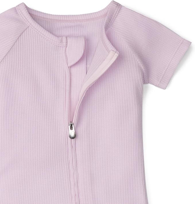 Loulou Lollipop Tencel Lyocell Short Sleeve Zipped Romper - Image 2