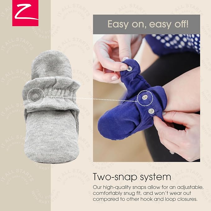 Zutano Organic Baby Booties Newborn Infant, Lost Baby Socks Solution, 18-24 - Image 3