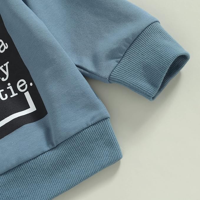 Toddler Baby Boy Clothes Solid Color Long Sleeve Crewneck Sweatshirt Top Casual - Image 4