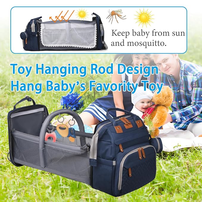 Jeryswet Baby Diaper Bags with Changing Station, Waterproof Large Capacity - Image 2