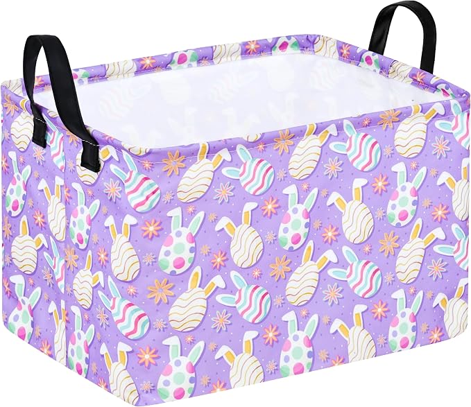 Easter Gift Basket Eggs Storage Basket Kids Toys Storage Basket Organizer Box by Unknown