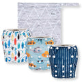 Nora's Nursery Reusable Swim Diapers and Wet Bag by NorasNursery