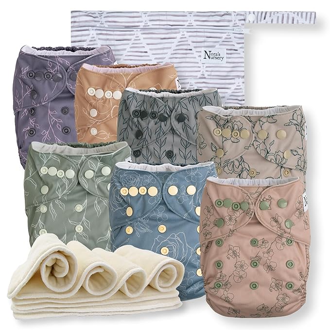 Nora's Nursery Cloth Diapers 7 Pack by NorasNursery