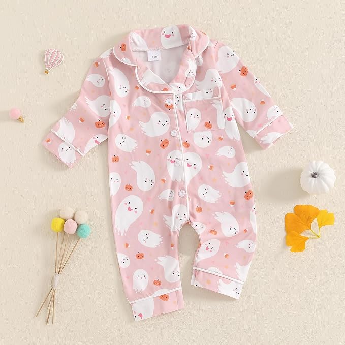 Balaflyie Baby Girl Button Down Pajamas Romper One-Piece Jumpsuit Long Sleeve - Image 6