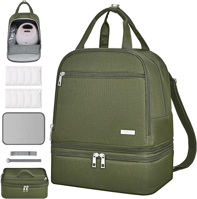 DERJUNSTAR Breast pump travel bag, Spectra Pump Backpack, Mini Pumping Bags by Derjunstar
