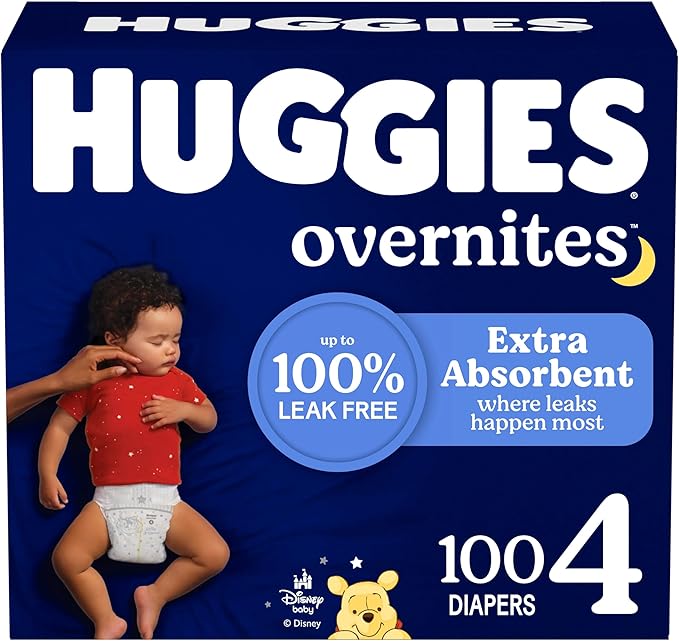 Huggies Size 4 Overnites Baby Diapers: Overnight Diapers, Size 4, 100 Ct by Huggies%C2%AE
