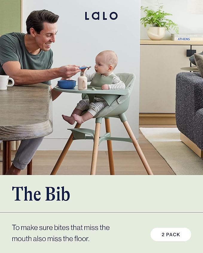 Lalo The Bib - Waterproof, Non-Toxic Silicone Baby Bib - Image 2