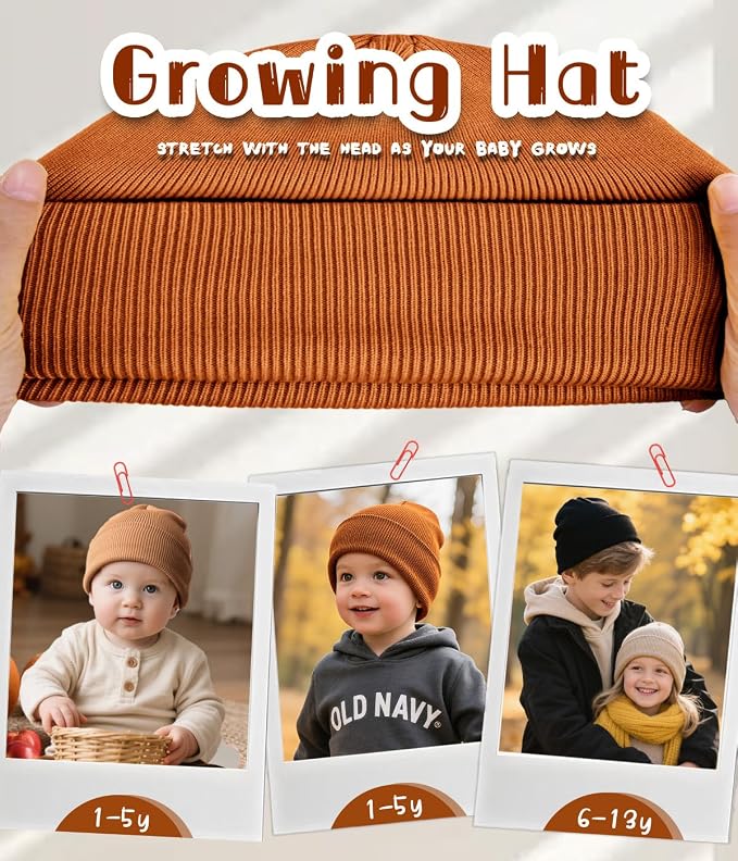 Rosoz Toddler Beanie Boys Girls Baby Knit Warm Beanies Kids Children Winter hat - Image 4