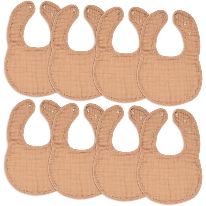Comfy Cubs Muslin Bibs for Babies, Drool and Teething Bib, Adjustable Snaps by ComfyCubs