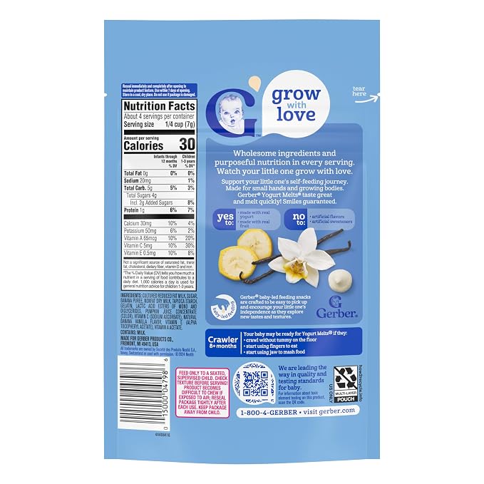 Gerber Baby Snacks Yogurt Melts, Banana Vanilla, 1 Ounce - Image 3