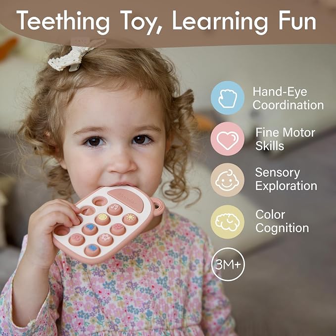 Moonkie Silicone Press Phone Teething Toy - Image 2