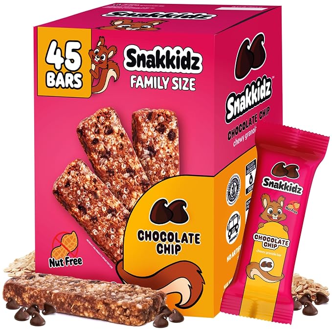 Snakkidz Organic Chewy Granola Bar, Allergen Free, Made by Snakkidz