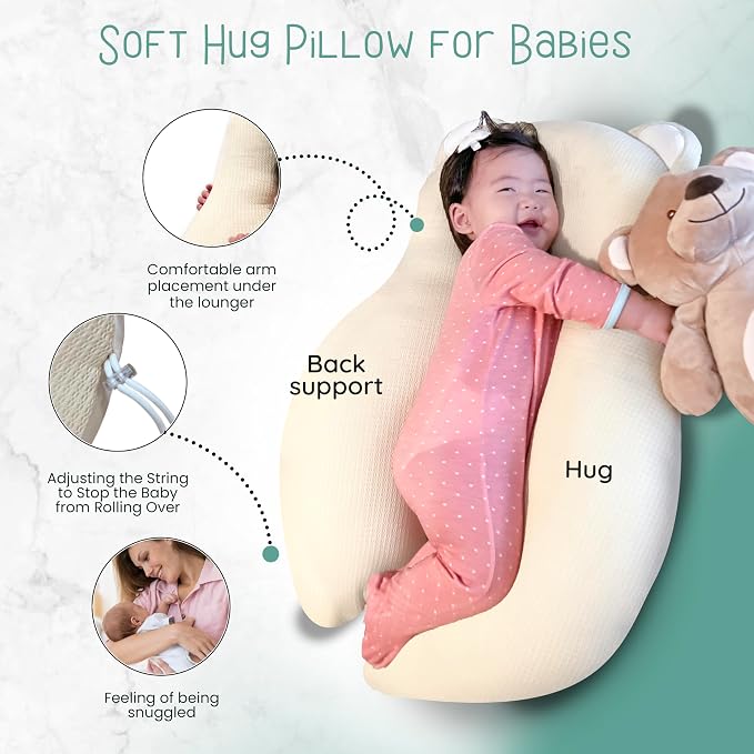 Baby Pillow Anti-Roll, and Tummy Time Features, 3D Air Mesh Fabric - Image 4