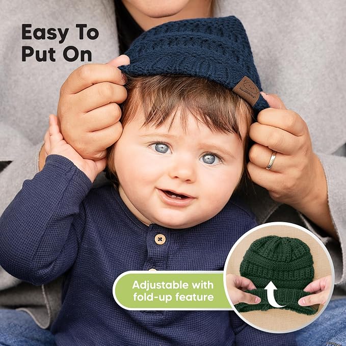 3-Pack Baby Beanies for Boys, Girls - Image 8