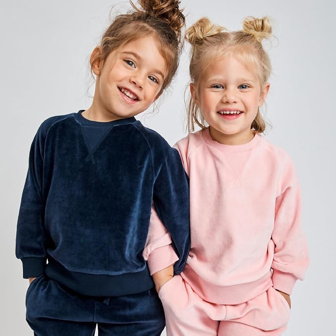 HonestBaby Baby 2-Piece Cozy Velour 100% Organic Cotton Sweatshirt and Jogger - Image 6