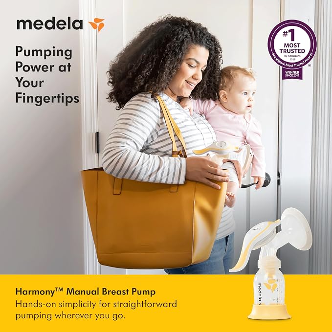 Medela Harmony Manual Breast Pump, Compact Swiss Design - Image 2