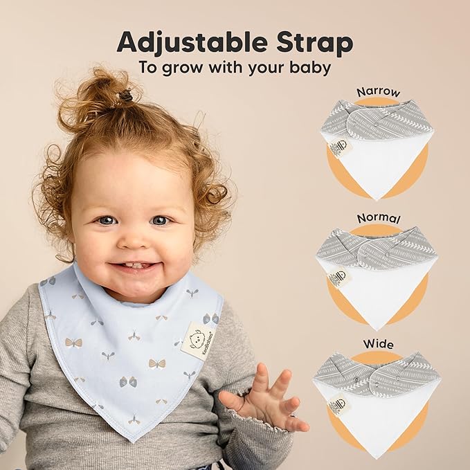 8-Pack Organic Baby Bandana Bibs - Image 3