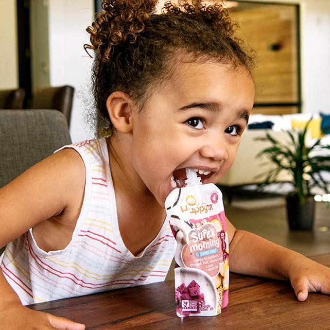 Happy Tot Organics Super Morning Variety Pack, 4 Ounce Pouch & Stage 4 Fiber & - Image 5