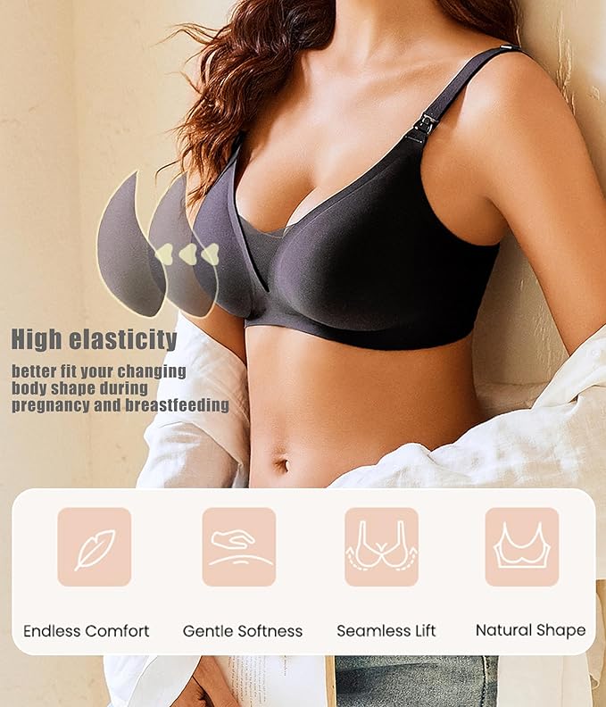 Avidlove Nursing Bras for Breastfeeding Seamless Ultra Comfort Pregnancy - Image 2