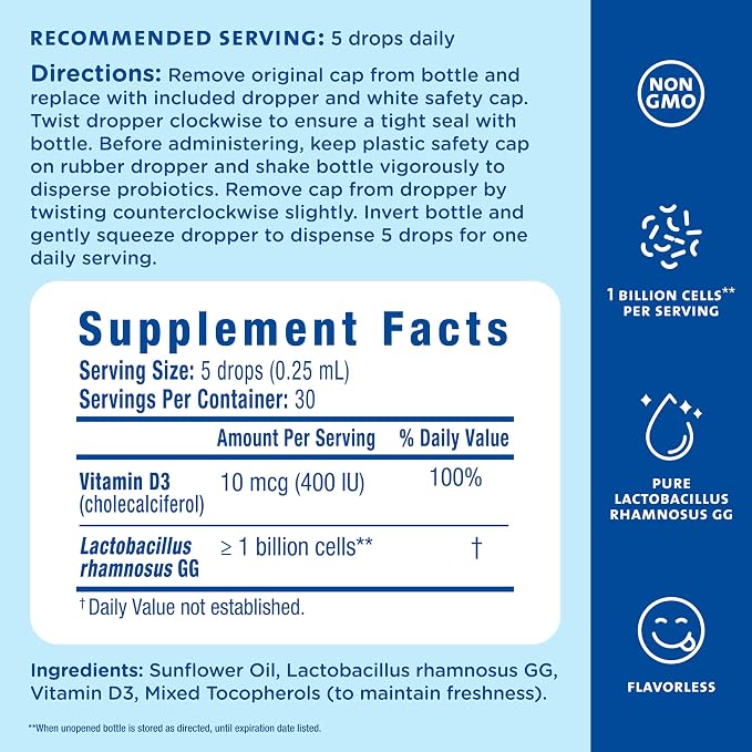 Mommy's Bliss Baby Probiotic Drops + Vitamin D, Supports Digestive Health and - Image 5