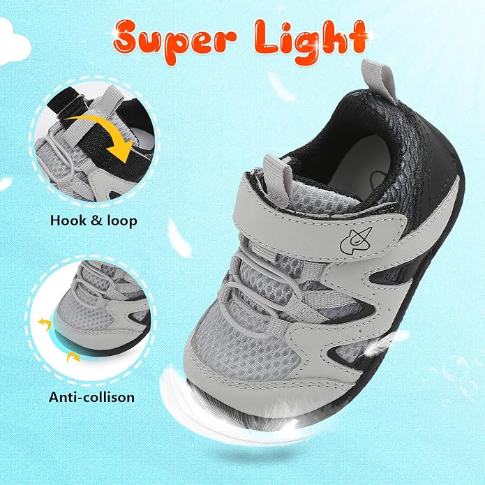 LeIsfIt Baby Shoes Boys Girls First Walking Shoes Non-Slip Toddler Breathable - Image 5
