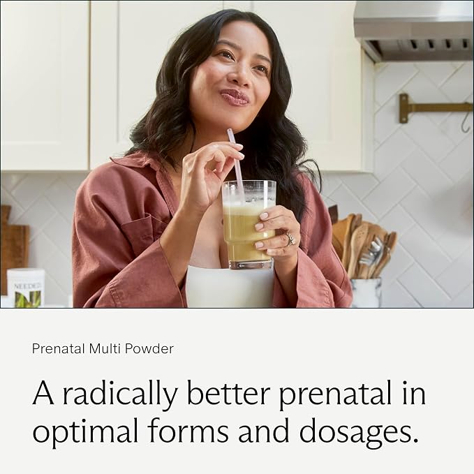Needed. Vanilla Prenatal Multivitamin Powder & Vegan Omega-3 DHA+EPA Bundle | - Image 2