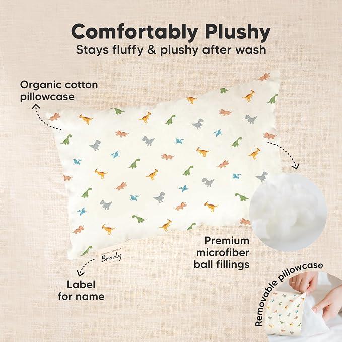 Mini Toddler Pillow with Pillowcase - Image 6
