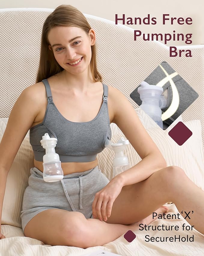 Momcozy Hands Free Pumping Bra, Adjustable Breast-Pumps Holding and Nursing Bra - Image 3