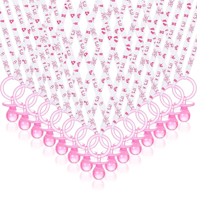 Chengu 100 Pcs Baby Shower Pacifiers Necklace, Acrylic Pacifiers Necklace Charm by CHENGU