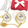 Personalized Pacifier Set with Name, BPA Free, Bling Gold Silver Pink Rose Gold by Ausbay