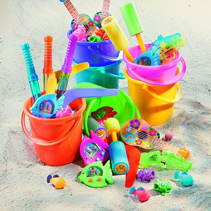 Fun Express Sand Buckets for Kids 12 Pack - Image 5