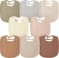 Susurration Muslin Baby Bibs 8 Pack Bandana Drool Bibs, Soft Square Adjustable by Susurration