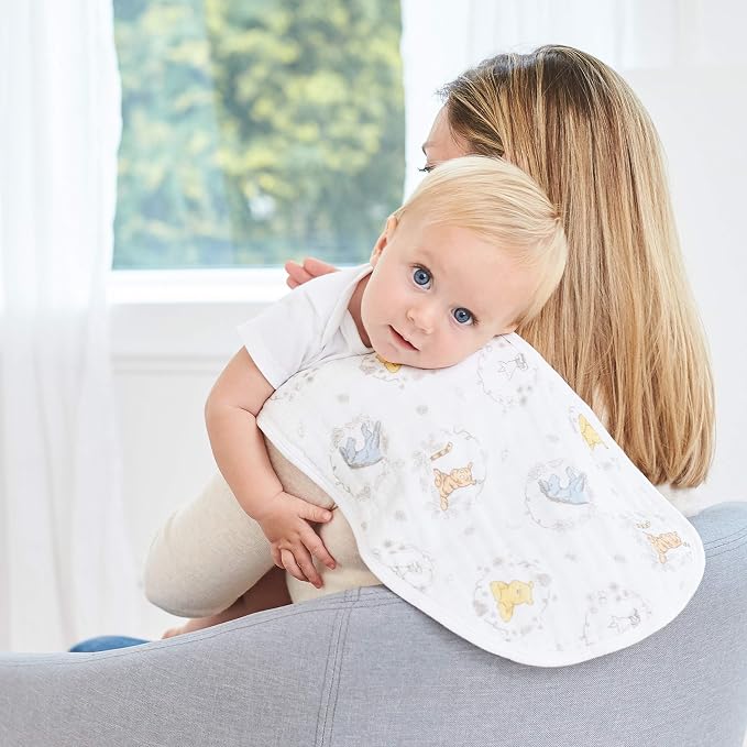 aden + anais Disney Burpy Baby Bib, 100% Cotton Muslin, Soft Absorbent 4 Layers - Image 5