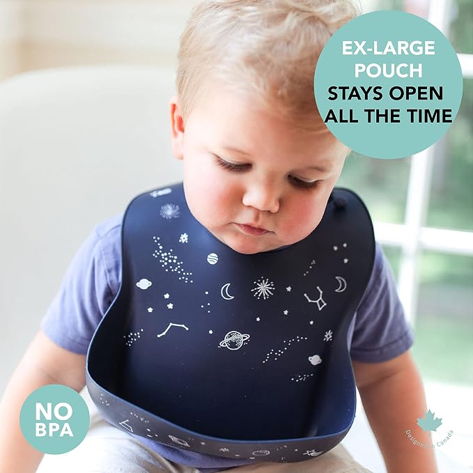 Loulou Lollipop Soft, Waterproof Silicone Feeding Bib - Image 4