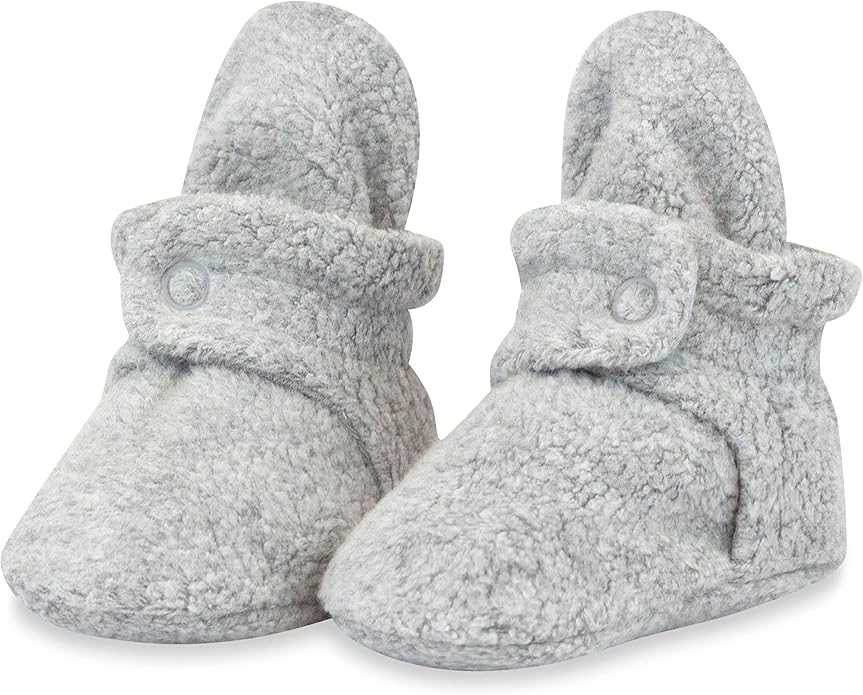 Zutano Unisex Fleece Baby Booties, Two Snap Closure, Newborn to 24 Months by Zutano