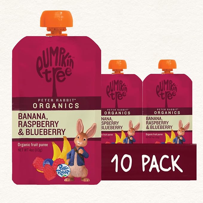 Pumpkin Tree Peter Rabbit Organics, Organic Raspberry, Banana and Blueberry - Image 10