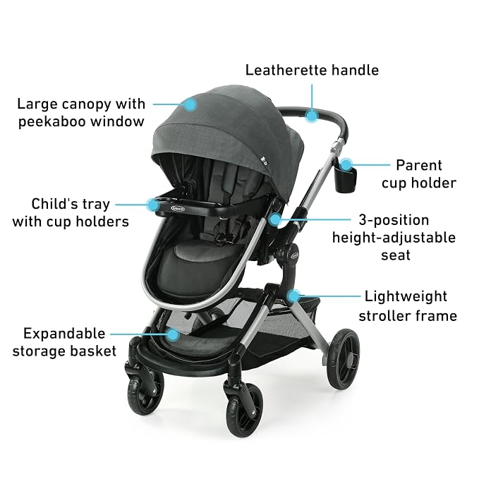 Graco Modes Nest Travel System, 3-in1 Modular Carseat Stroller Combo, - Image 6