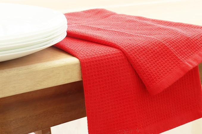 PurpleEssences Waffle Weave Kitchen Towel, 100% Cotton - Image 5