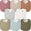 Susurration Muslin Baby Bibs 8 Pack Bandana Drool Bibs, Soft Square Adjustable by Susurration