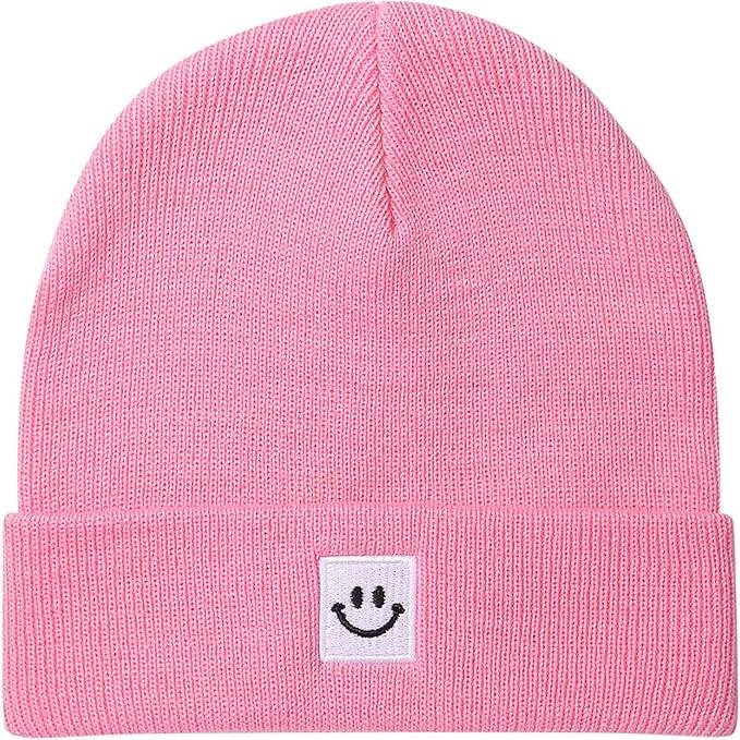 Baby Beanie Knit Ski Hat with Cute Face by Paladoo