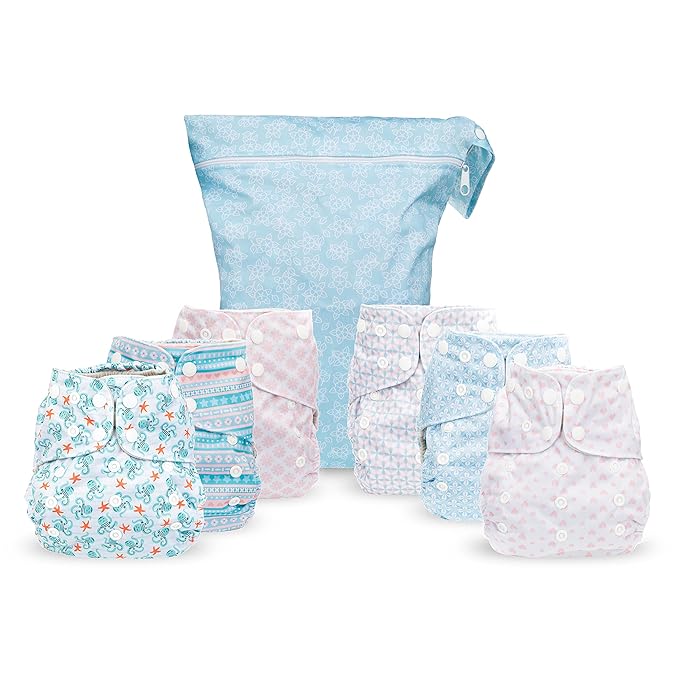 Simple Being Reusable Cloth Diapers, Double Gusset, One Size Adjustable by Simple+Being