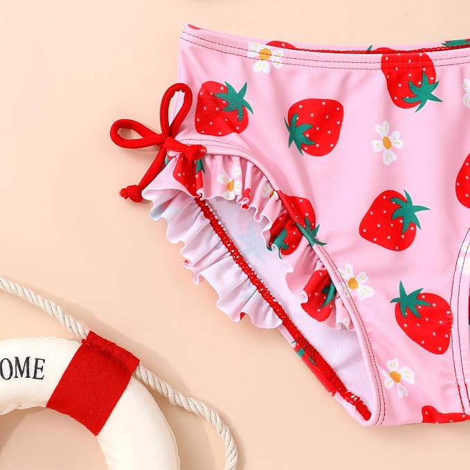 Toddler Swimsuit Girl Color Block Stripe Swimwear Baby Girl Summer Beach - Image 5