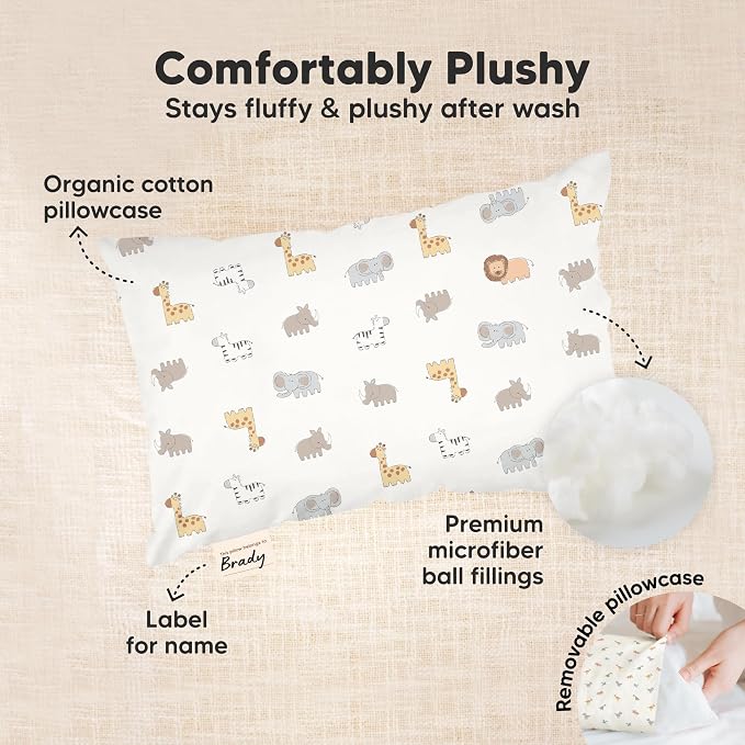 Mini Toddler Pillow with Pillowcase - Image 6